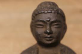 Vintage Sitting Cast Iron Buddha Figurine