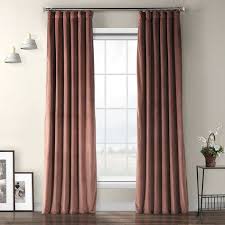 The sizes quoted are for each curtain panel. Rose Pink Velvet Curtains Curtains Drapes