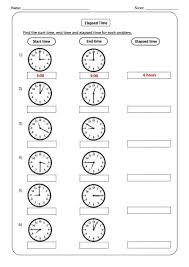 Elapsed Time Worksheets For 2nd Grade Time Worksheets Elapsed Time Worksheets Telling Time Worksheets
