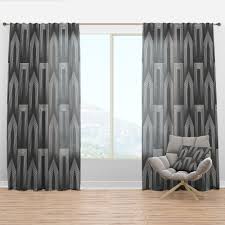 Modern curtains have special features that help them stay as new for a long time: Designart Mimimal Black And White Design Iii Mid Century Modern Curtain Panel Overstock 29625930