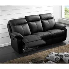 Nous avons des canapés 3 places en cuir (qui convient très bien pour un décor design), en tissus ou en velours (approprié pour un décor scandinave ou contemporain). Canape Relax Electrique 3 Places Cuir Noir Vyctoire Achat Prix Fnac