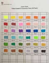 Color Chart For Faber Castell Connector Pens The