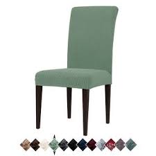 The sure fit stretch pique short dining room chair cover is available in a variety of shades to give your dining room a new look. Sure Fit Stretch Pique Short Dining Room Chair Cover