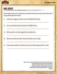 You can download the cbse class 3 science activity worksheet in pdf format for better preparation. Bird Order 3rd Grade Kids Online Science Worksheets Sod