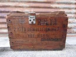 antique explosives crate box demolition m37 wood trunk rope handles world war 2 vietnam era stenciled vintage wooden crate dynamite military vintage wooden crates crates vintage crates