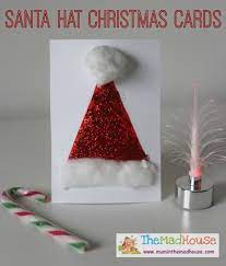 Use a pencil and a ruler to make a border. Santa Hat Christmas Cards 5 Minute Craft Mum In The Madhouse