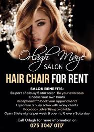 So i decided to see if i could find a legitimate way to circumnavigate the award, period. Hair Chair For Rent Orlagh Maye Orlagh Maye Salon Facebook