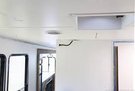 How We Replaced The Ceiling Panel In Our Rv Ceiling Panels Paneling Image House