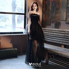 Wash or wet the hair, then roll it into foam rollers. Fashion Black Summer Prom Dresses 2021 A Line Princess Strapless Sleeveless Feather Rhinestone Beading Pearl Glitter