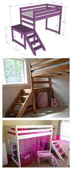 diy camp loft bed with stair in 2020 loft bed stairs kids loft beds diy loft bed