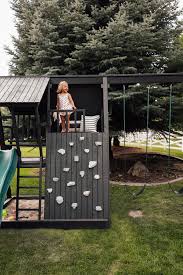 Our Almost Black Painted Playset Playset Outdoor Backyard Playset Playset