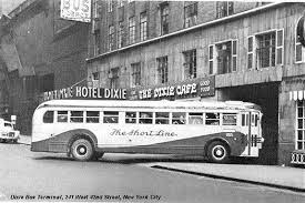 The Dixie Bus Terminal Underneath The Hotel Dixie Near Times Square Before Construction Of The Pabt There Were Several Terminals Sc Bus Bus Station Bus Coach