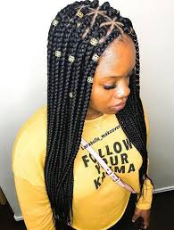 Over the past few years black women have fallen in love with the hair growth they can receive from protective styling, and with that has come many options to braiding. Black Hair Box Braids 2019 Box Braids Hairstyles Braided Hairstyles For Black Women Hair Styles