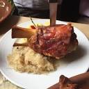 Boiled Pork Knuckle with mashed potatoes - Picture of Haxenhaus ...