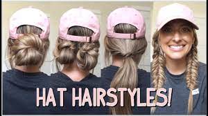 4 Easy Hairstyles To Wear With Hats Medium Long Hairstyles Youtube