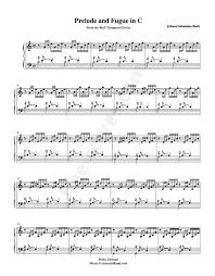 Free Sheet Music Bach Johann Sebastian Bwv 846 Prelude And Fugue In C Major Piano Solo Sheet Music Free Sheet Music Music