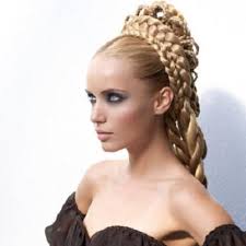Not this exact style (too many extensions) but I love the idea of a hair  tiara. Hmm.