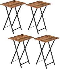 └ baby all categories antiques art baby books, comics & magazines business, office & industrial cameras. Amazon Com Hoobro Tv Trays Set Of 4 Folding Tv Tables Industrial Laptop Table Space Saving Sofaside Snack Table For Living Room Bedroom Small Space Stable And Easy Assembly Rutic Brown Bf25bzp201 Kitchen