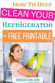 How To Deep Clean Your Refrigerator In 2021 Clean Refrigerator Deep Cleaning Cleaning