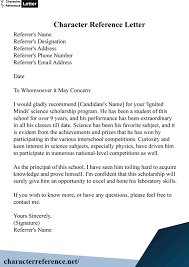 Character Reference Letter