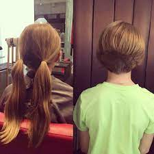 Tbt To This Donation Haircut By Chi We Have A Program Where We Offer A Free Haircut Style If You Are Donating Donate Your Hair Free Haircut Childrens Wigs