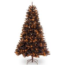 Zerproc orange christmas lights 33ft 100 led string lights 120v ul certified xmas tree lights for christmas halloween, patio, holiday, party, home, indoor and outdoor decoration. National Tree Company 6 1 2 Ft North Valley Black Spruce Hinged Tree With 450 Orange Lights Nrvk7 363 65 The Home Depot