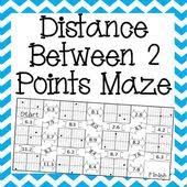 Distance Worksheet Maze Activity Distance Formula 8th Grade Math Worksheets Midpoint Formula