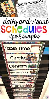 Preschool Daily Schedule And Visual Schedules Pocket Of