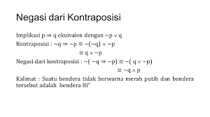 Berubah tanda dan posisi contoh : Negasi Dari Konvers Invers Dan Kontraposisi Ppt Download