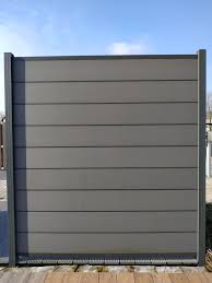 Wpc Steckzaun Juist Xl Steingrau Anthrazit Ca 180x200 Cm Extra Stabil Steckzaun Zaun Sichtschutzzaun