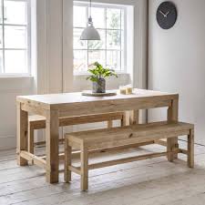 Raw Pine Dining Table And Bench Set Table And Bench Set Pine Dining Table Bench Set
