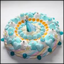 Recette gâteau anniversaire reine des neiges en vidéo sans pâte à sucre avec un gâteau génoise et une. La Reine Des Neiges En Bonbons Avec Personnage En Sucre En Exclusivite