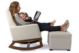 Yaheetech modern fabric accent chair with ottoman set casual upholstered armchair with footrest single sofa club chair and ottoman set for living room bedroom office small spaces, set of 2, grey 13 $369 99 For A New Mom Rocking Chair Is A Best Choice For Nursery It S Much Comfortable For You At Rocking Chair Nursery Modern Nursery Furniture Modern Rocking Chair