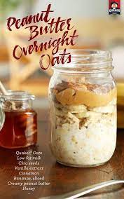 Veal Burger And Vegetables Recipe Peanut Butter Overnight Oats Quaker Oats Recipes Overnight Oatmeal Recipes