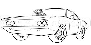 Coloriage De Voiture De Fast And Furious Cars Coloring Pages Dodge Charger Race Car Coloring Pages