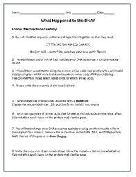 Download free dna restriction enzyme simulation answer key. Dna Mutation Activity What Happened To The Dna By The Teacher S Planbook