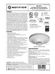 Remote test feature from the panel. Fsi 851 Pdf Relay Sensor