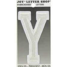 Let us show you the basics so you can be on your way to . White Y 3 Embroidered Iron On Letter Hobby Lobby 21152