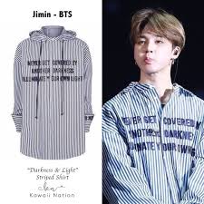 Darkness Light Striped Shirt Bts Inspired Outfits Striped Shirt Bts Shirt