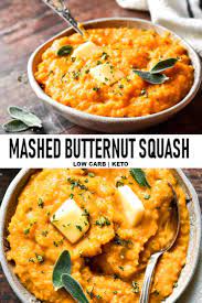 Mashed Butternut Squash Keto Low Carb Recipe Mashed Butternut Squash Healthy Low Carb Recipes Butternut Squash Recipes