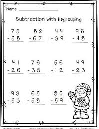 Christmas Freebie Print And Go Math Subtraction First Grade Math Subtraction