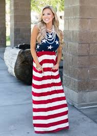 Can T You See Maxi Dress Red White Blue 4th Of July Dresses Red And Blue Dress American Flag Dress