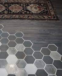 How i created an organic, staggered transition from my hardwood floor to my new hex tile kitchen floor. 9 Projects To Inspire Hexagon Floor Tile Mercury Mosaics
