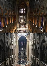 On peut apercevoir une silhouette, portant visiblement un gilet jaune, se déplacer sur une des tours du bâtiment en feu. Hommage Et Polemique Apres L Incendie De Notre Dame De Paris