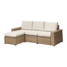 Solleron 3 Seat Modular Sofa Outdoor With Footstool Brown Brown Froson Duvholmen Beige Ikea Comfortable Chaise Outdoor Sectional Sofa Outdoor Sofa