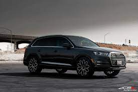 Black Aud Q7 Rolling On Ace Alloy Wheels Wrapped In Lionhart Tires Alloy Wheel Wheel Alloy
