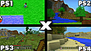 You'll still have a cool way to discover the world and have fun with minecraft classic. Minecraft Ps1 Vs Ps2 Vs Ps3 Vs Ps4 Youtube