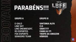 A quinta edição da liga brasileira de free fire (lbff 5) tem início no dia 12 de junho e termina com a final marcada para o dia 19 de julho.são 18 times na disputa do maior campeonato do battle royale da garena no brasil, batalhando por uma premiação total de r$ 745 mil. Lbff Serie C Definidos Os 12 Times Classificados Para A Serie B 2021 Free Fire Mania