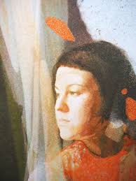 El aire entre nosotros detalle del retrato, impresión risográfica A5