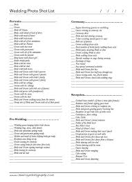 Wedding Photography Shot List Www Samiroyphotography Com Spring Cleaning List Spring Cleaning Wedding Photography Checklist